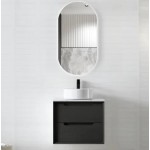 Byron Black Oak Wall Hung Vanity 600 Cabinet Only